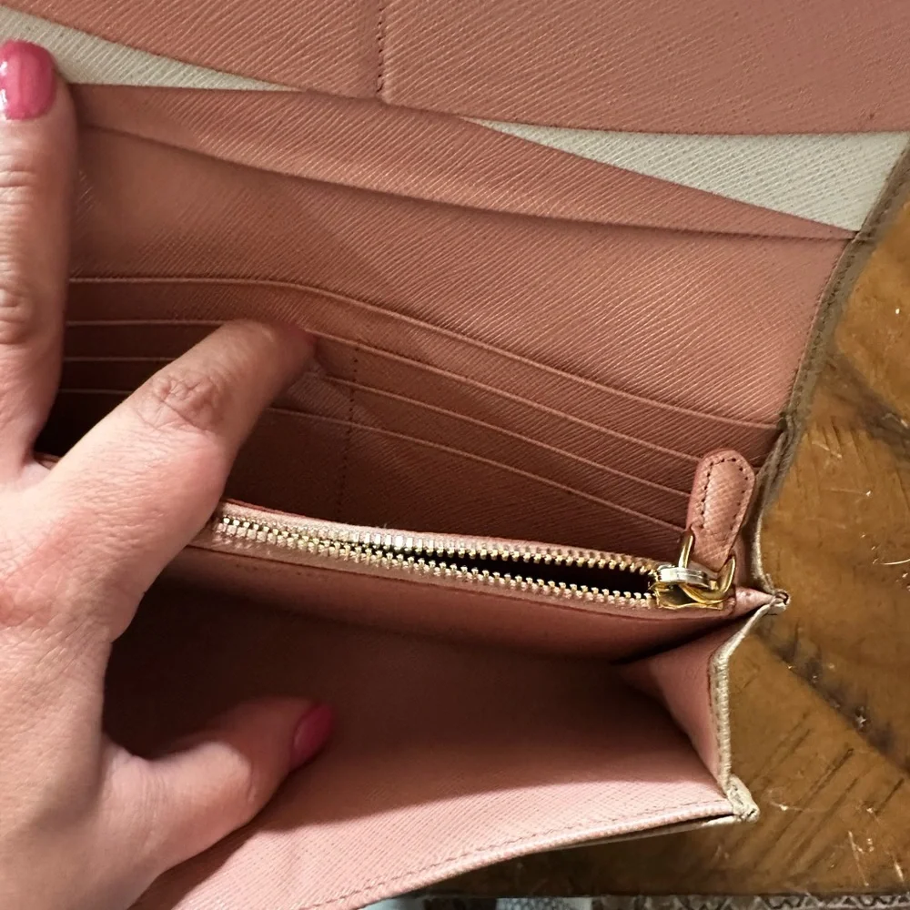 Prada Beige Saffiano Continental Wallet - Picture 8 of 16